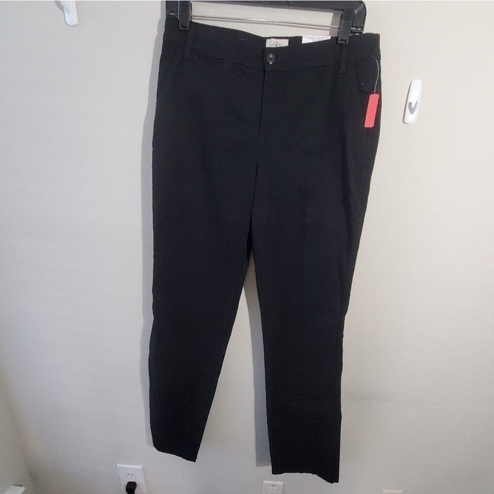 St. John's Bay Classic Black Straight Leg Trousers